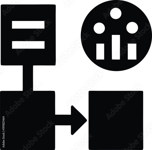 content intelligence silhouette vector illustration on transparent background