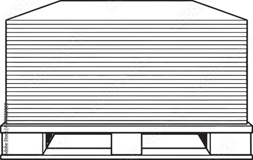 Paper Cutting Knife Rear View Black and White Line Art
