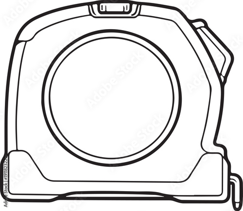 Tape Measure Line Art Illustration (Compact Housing)