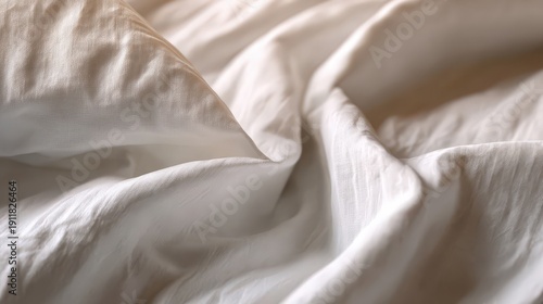 Wrinkled White Fabric Background