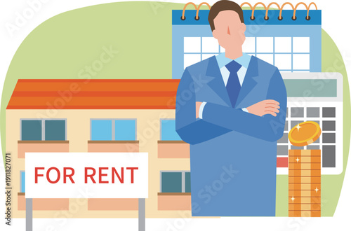 空室リスクと悩む男性