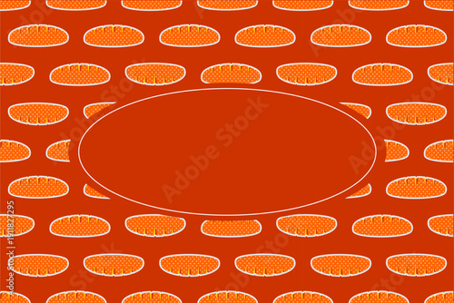 Baguette seamless pattern frame. Baguette pattern frame background. Baguette pattern frame vector. Fast food baguette pattern frame design.