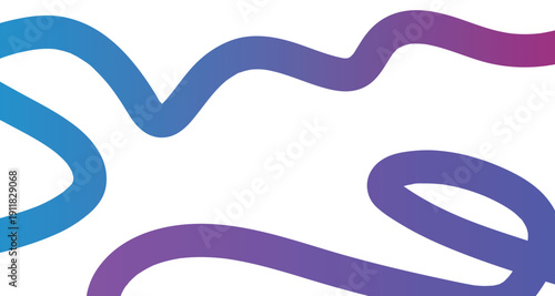Vibrant gradient squiggles on white background