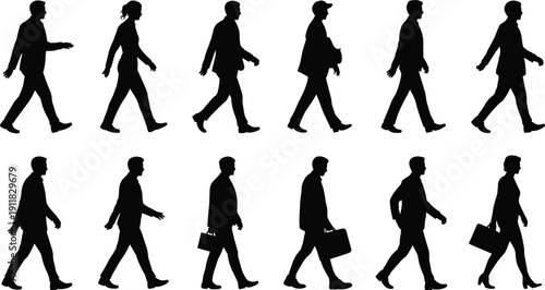 vector silhouettes of people