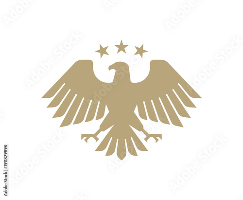 Syrian golden Eagle. Syrian Emblem or Coat of arms featured on the flag of Syria