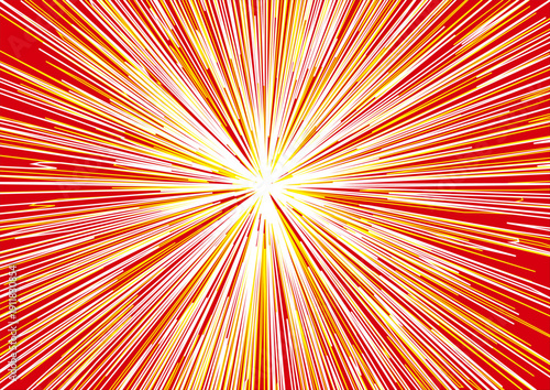 赤の集中線背景