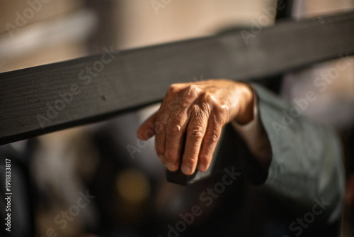 Seville Holy Week: Estudiantes Brotherhood Penitence Cross Detail