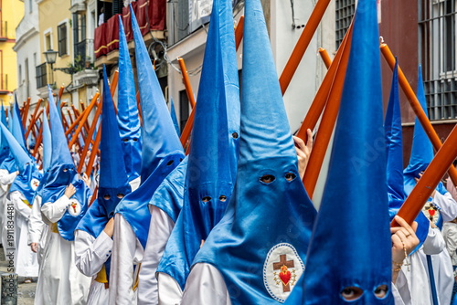 Seville Holy Week: Hiniesta Brotherhood Nazarenos Procession, Palm Sunday
