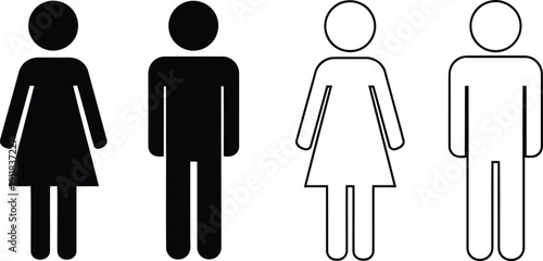 Male and female in black and white people