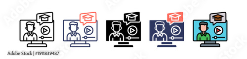 Video Learning multiple icon