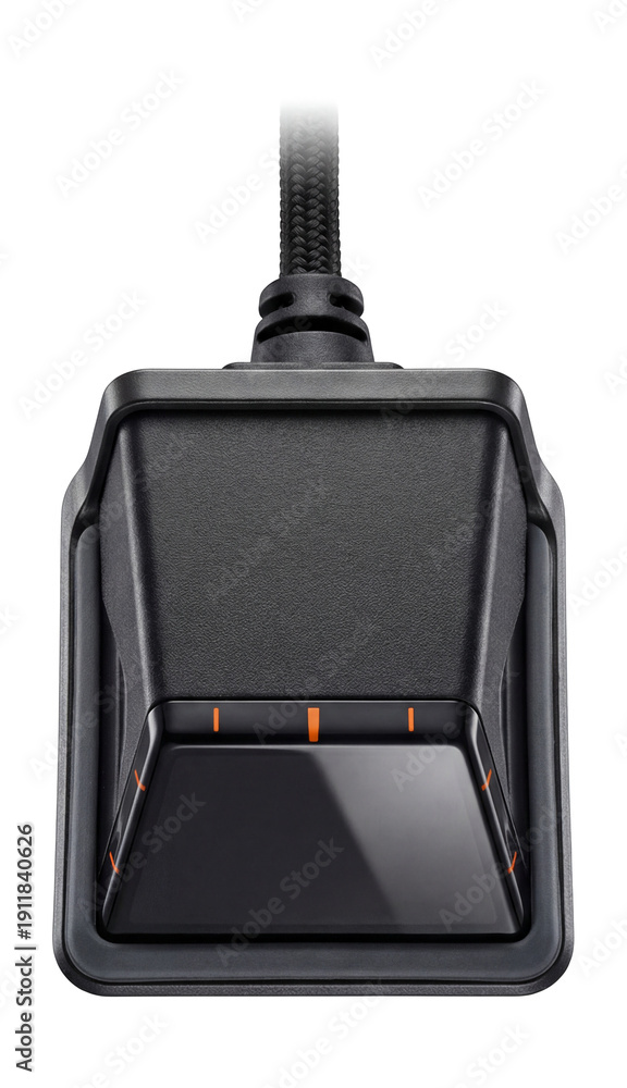 Obraz premium Corner parking sensor with angled surface and durable plastic casing.