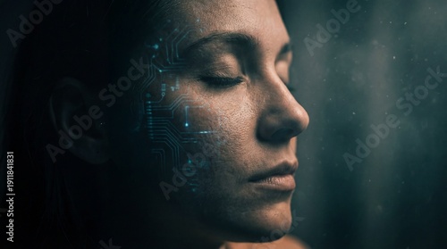 A portrait captures a woman...