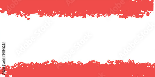 Red grid lines photo, oil strokes scratches isolated on white background. vector eps new
