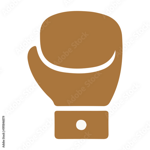 Brown Boxing Glove Icon Symbol