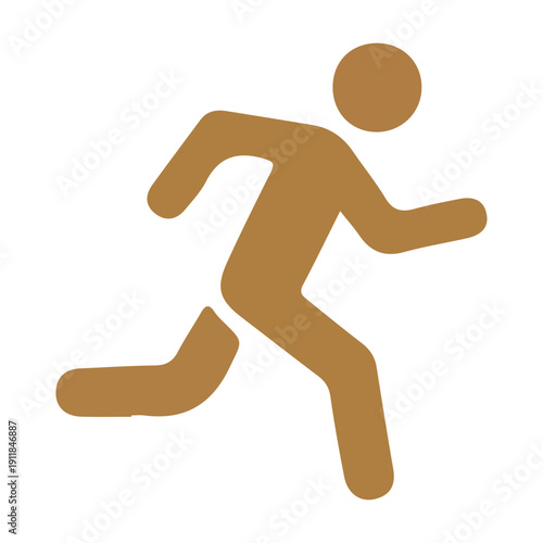 Running Man Silhouette Icon Vector