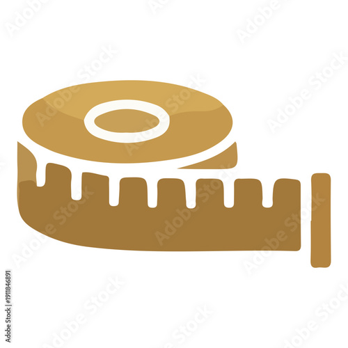 Measuring tape flat vector icon