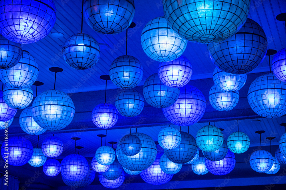 Obraz premium Blue lamps