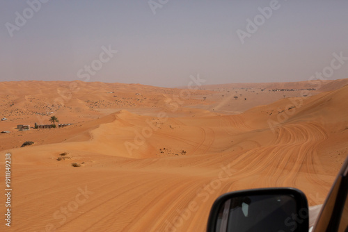 Driving in the desert of Oman