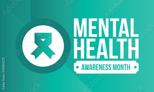 Mental Health Awareness Month in May. Annual campaign in United States. Raising awareness of mental health. Control and protection. Prevention campaign. Medical health care design. Vector illustration