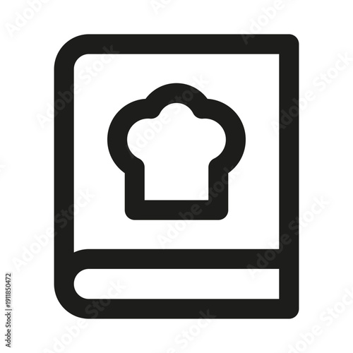Cook Book Professional Modern Line Icon. Minimal kitchen recipe culinary preparation outline design