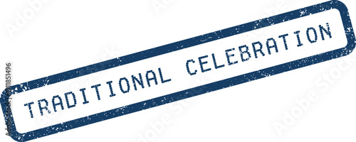 Distressed style seal impression conveying the spirit of a traditional celebration and joyous festivity