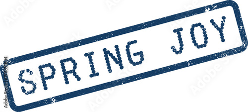 Joyful springtime message stamp symbolizing happiness and renewal for seasonal projects