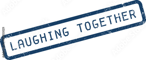Laughing Together Approval Stamp Mark for Friendship Bonds and Happy Community Events