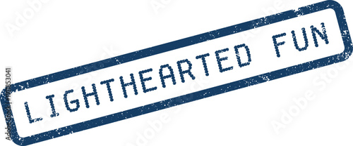 A textured rubber stamp impression of LIGHTHEARTED FUN perfect for playful creative projects and jovial content