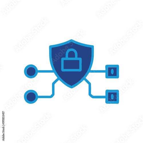 secure intranet icon, network shield symbol, cybersecurity network icon, protected intranet graphic,