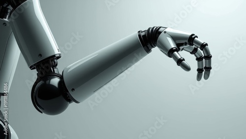 Close up of robotic arm