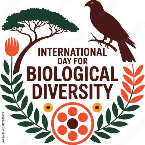 International Day for Biological Diversity with tree bird flower and leaves biodiversity 1