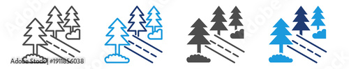 forestry icon sheet multiple style