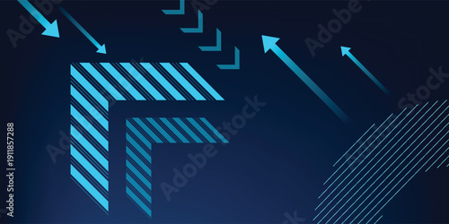 The dark blue gradient background and subtle grid pattern give a futuristic, data-driven atmosphere ideal for fintech or business themes vector illustration