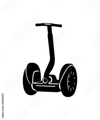 Black Segway-Style Personal Transporter Illustration