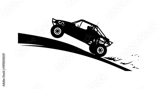 Off-Road Dirt Bike Jumping Action SVG Illustration