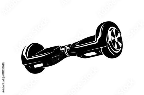 Black Hoverboard Illustration Vector Art
