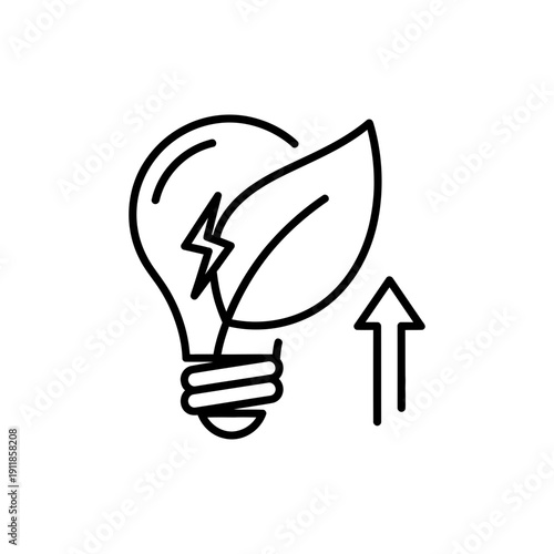 Energy Efficiency Concept Icon on White Background