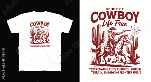 Spirit of cowboy life free texas cowboy riding horse shooting gun rugged terrain frontier spirit