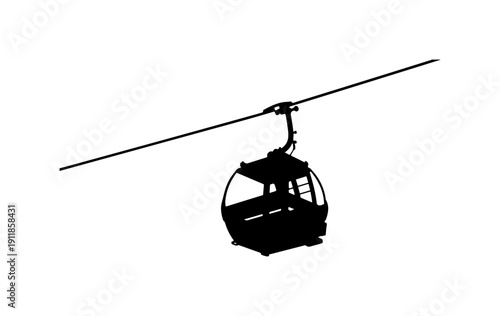 Modern Cable Car or Gondola Lift Illustration