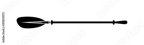 Black and White Paddle Icon - Minimalist Design