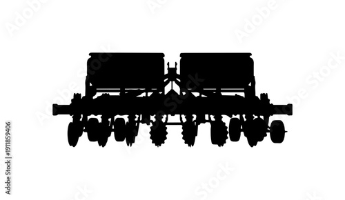 Agricultural Seeder Machine Vector Illustration