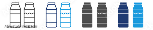 fresh milk icon sheet multiple style