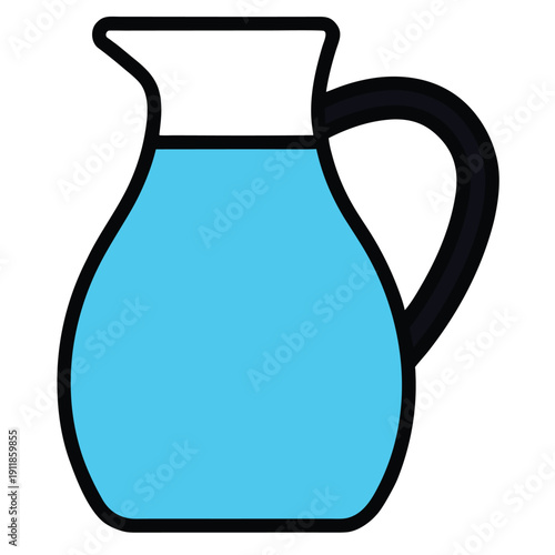 vector illustration of jug