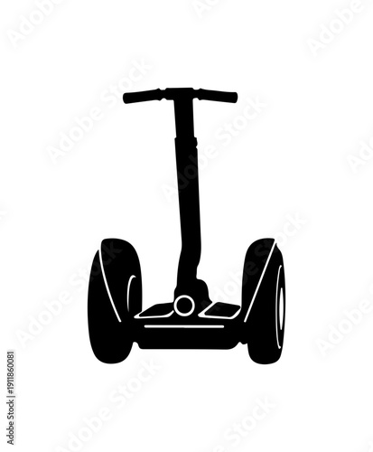 Black and White Segway Illustration