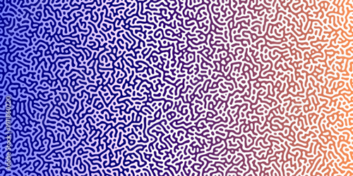 Turing Abstract Pattern, suitable for any business. pink and blue color diffusion reaction seamless pattern. An abstract Reaction-diffusion or Turing pattern formation, coral reef, gradient color.