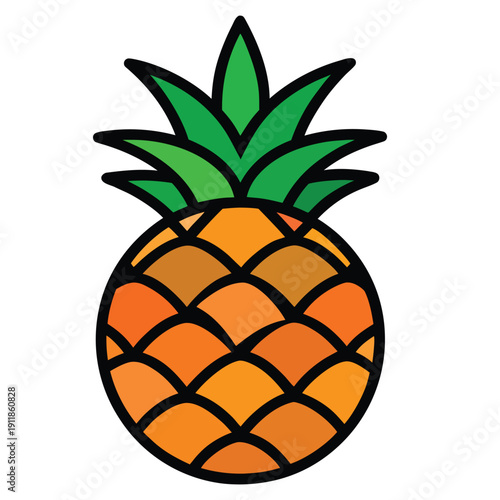 vector illustration of pineapple