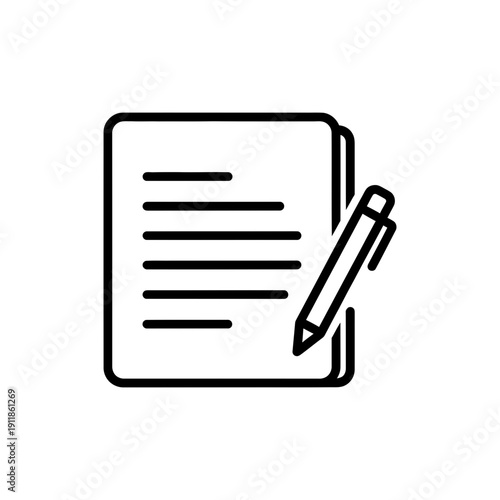 Journal Entry Accounting Icon on White Background