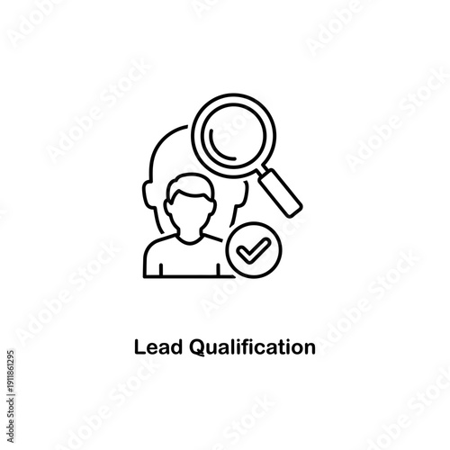 Lead Qualification Process Business Icon Design