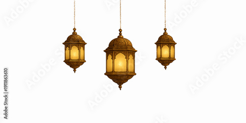 An old fashioned golden Christmas lantern with a blue glass sphere ornament hangs against a winter sky near a church dome for a festive holiday celebration