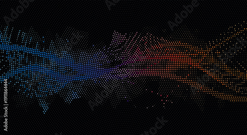 Abstract Radial Halftone Graphic Element Radial halftone